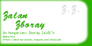 zalan zboray business card